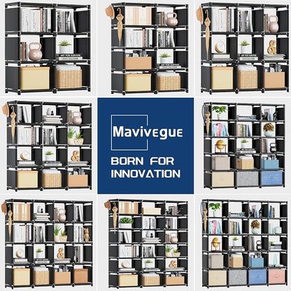 Mavivegue Book Shelf, 6 Cube Storage Organizer, DIY Bookcase, Metal Cube - Image 7