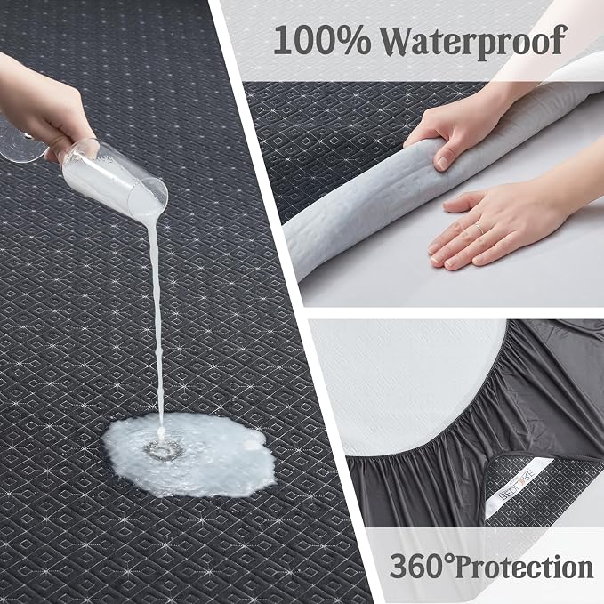 BEDLORE Full Size Mattress Protector, Waterproof Noiseless Mattress Cover - Image 4