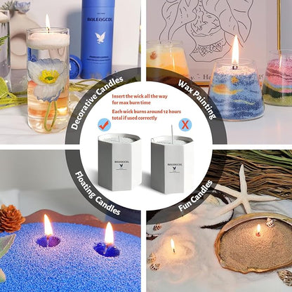 Salvia Scented Blue Pearled Candle 18oz Luxury Sand Candle Granulated Wax - Image 4