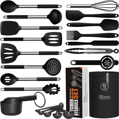 oannao Large Silicone Cooking Utensils Set by oannao