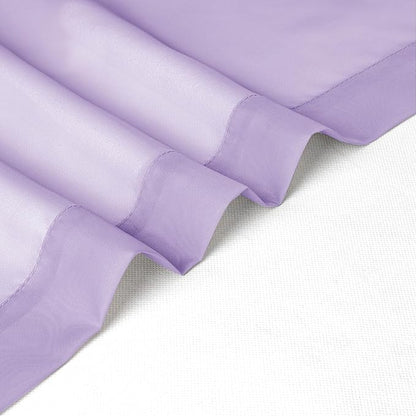 Chyhomenyc Lilac Sheer Curtains 63 Inch Length 2 Panels, Light Filtering Airy - Image 9