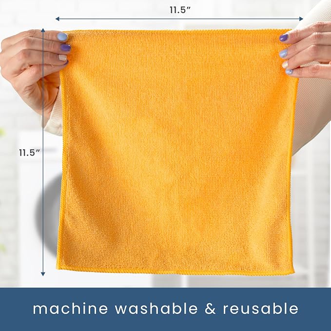S&T INC. 25 Pack Microfiber Cleaning Cloth, Bulk Towels - Image 7
