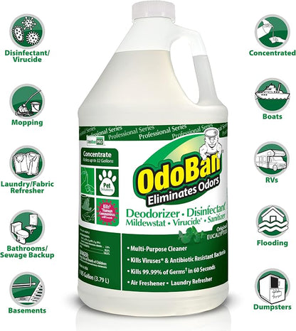 OdoBan Professional Disinfectant and Odor Eliminator Concentrate, Made in the - Image 2