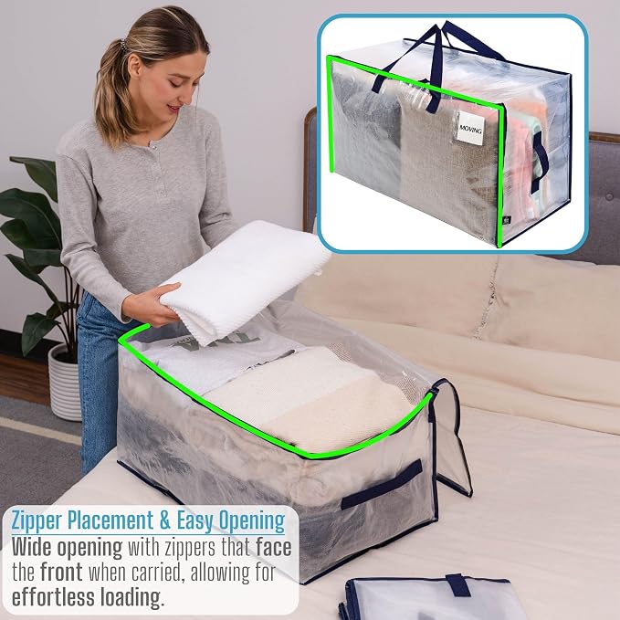 VENO 4 Pack Moving and Storage Bags, Heavy Duty, Alternative to Moving Boxes - Image 2