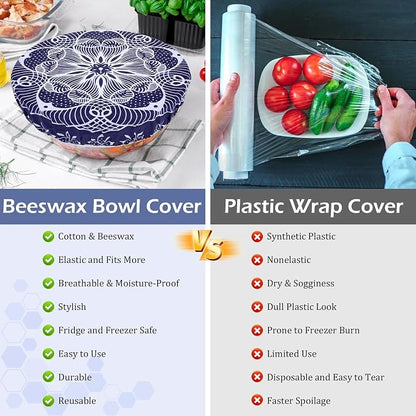 2 Large Reusable Beeswax Bowl Covers - Image 8