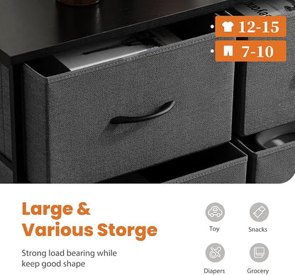 Sweetcrispy Dresser for Bedroom Tall Drawer Dresser Organizer Storage Drawers - Image 4