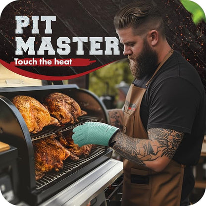 KITCHEN PERFECTION S Silicone Smoker Oven Gloves -Extreme Heat Resistant BBQ - Image 3
