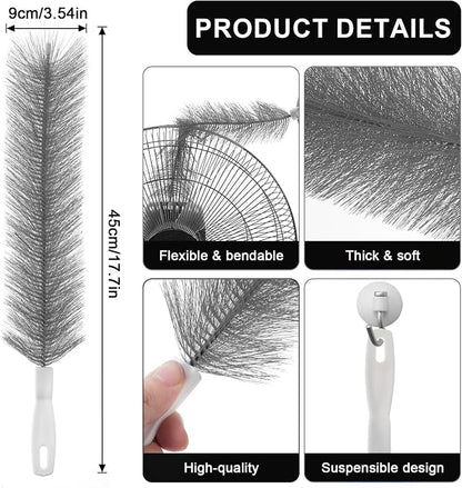 2 Pcs Fan Cleaner Brushes, Bendable Fan Cleaning Brush Cobweb Duster Set - Image 2
