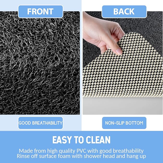 Non-Slip Bathtub Mat, Anti Slip Shower Mat, Fast Drying Bathtub Mats, Foot - Image 5