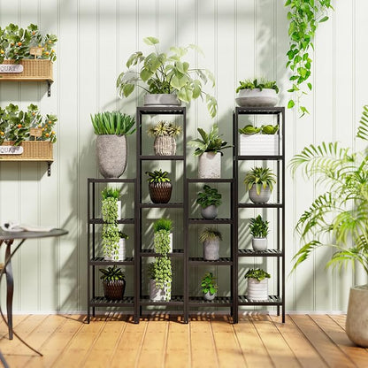 SMIBUY Bathroom Storage Shelf, 4-Tier Bamboo Rack Organizer - Image 8