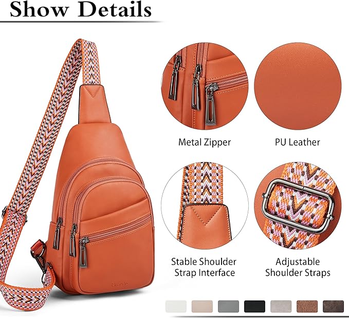 Sling Bag Crossbody Bags for Women Small Cross Body Bag Fanny Packs Chest Sling Purse for Daily Travel Leisure Sport