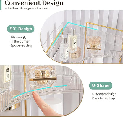 Aveniee Corner Bathroom Counter Organizer, Bathroom Countertop Shelf Makeup - Image 4