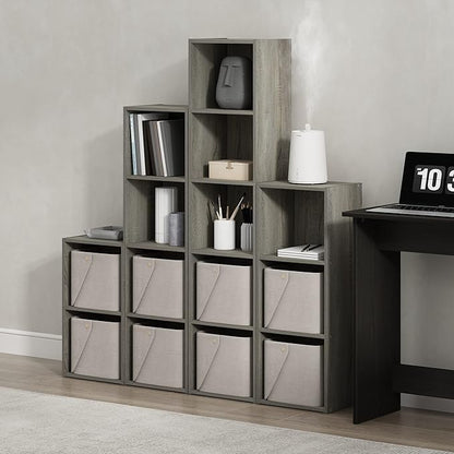 Furinno PASIR Book Shelf, 5-Tier Tall Narrow Bookshelf, Open Shelves Bookcase - Image 2