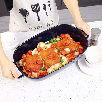 6 Quart Large Rectangular Baking Dish, 16x11 Inches Ceramic Baking Pan - Image 4
