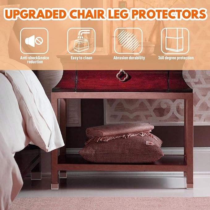 Rectangle Chair Leg Protectors for Hardwood Floors - Image 5