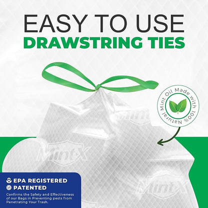 Mint-X MintFlex Rodent Repellent Trash Bags, Tall Kitchen Drawstring Bags - Image 2