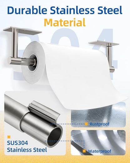 RUACQ Paper Towel Holder Under Cabinet, One Hand Tearing Paper Towel Holder - Image 5