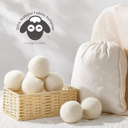 Roowest 46 Pcs Wool Dryer Balls Set Reusable Laundry Wool Balls - Image 6