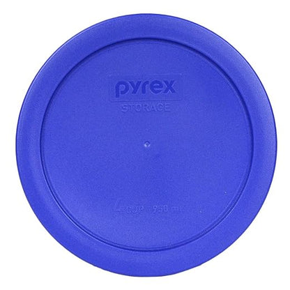 Pyrex 7201-PC Round 4 Cup Cadet Blue Plastic Storage Lid, Made in USA by Pyrex