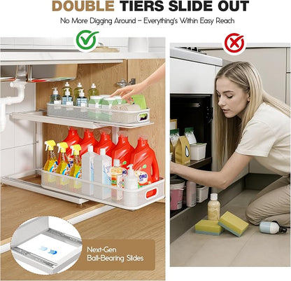2-Pack 18.5 IN Depth Under Sink Organizer - Image 4