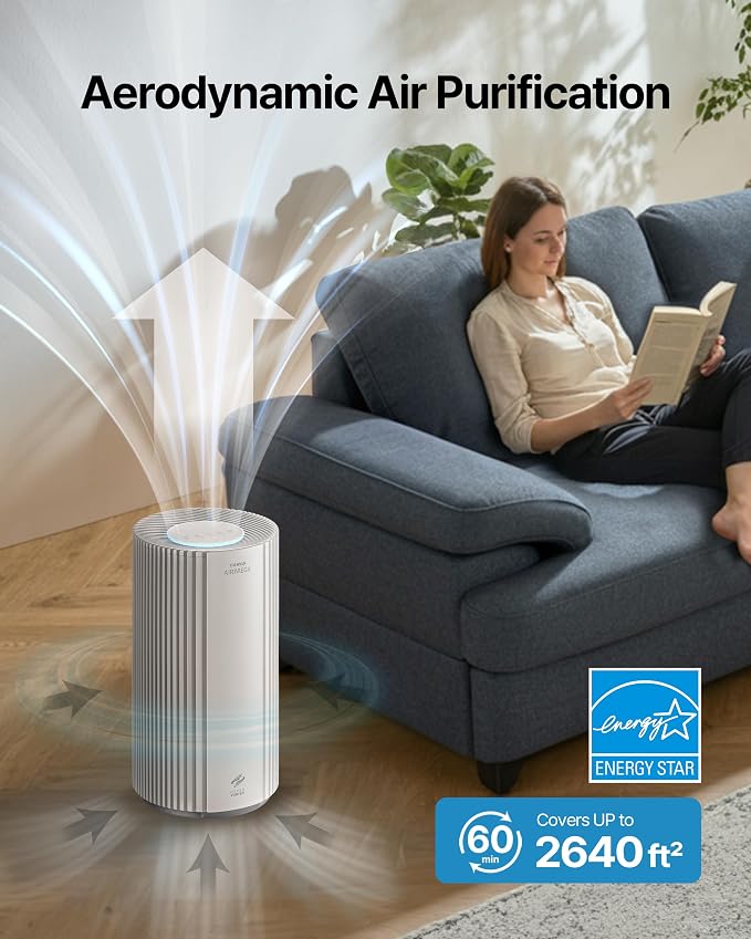 COWAY Air Purifiers for Large Room Whole Home Up to 2, True HEPA Filter for - Image 3