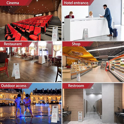 LEIFIDE Stainless Steel Wet Floor Caution Sign Bulk 8.8 Pound Portable Foldable - Image 6