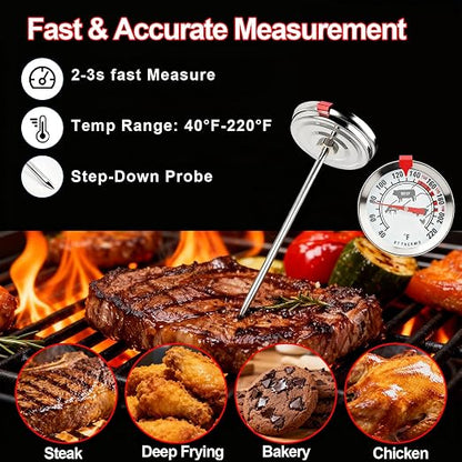 Meat Thermometer Cooking Thermometer Stainless Steel Kitchen Thermometer - Image 7