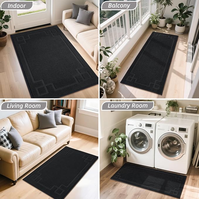 BEQHAUSE Door Mat 36" x 60", Non-Slip Door Mats Indoor Entryway Rugs Washable - Image 9