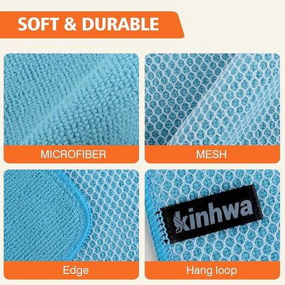 KinHwa Kitchen Washcloths for Dishes Absorbent Microfiber Dish Cloths Quick Dry - Image 8