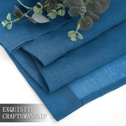 Tollpiz Sheer Curtains Living Room Linen Textured Curtain Sheers Light - Image 7