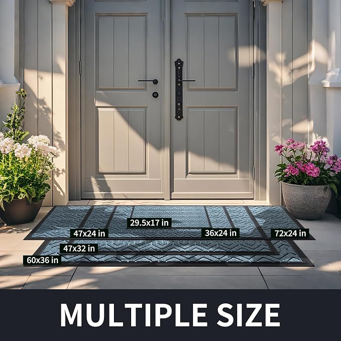 Yimobra Front Door Mat Outside Entrance 29.5x17, Waterproof Heavy Duty Outdoor - Image 2