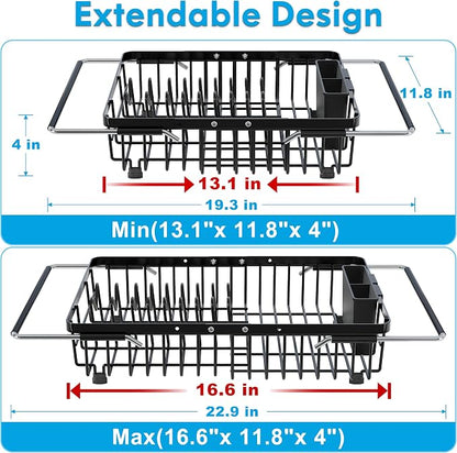 JASIWAY in Sink Dish Drying Rack, Expandable Stainless Steel Dish Drainers - Image 2