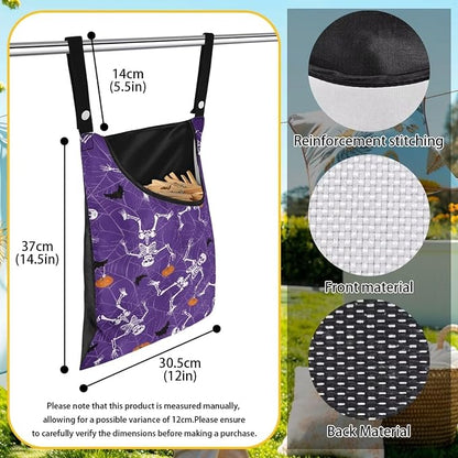 Gothic Skull Summer Clothes Pin Bag Clothespin Bags Holder Clothespin Holder - Image 6