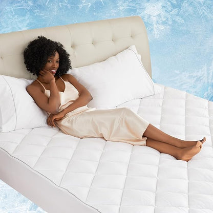 Sunflower Cooling Quilted Queen Mattress Protector, Mattress Pad Queen Chill - Image 8