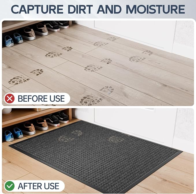 Amyracel Welcome Mat Indoor Door Mat, Heavy Duty Outdoor Mats - Image 3