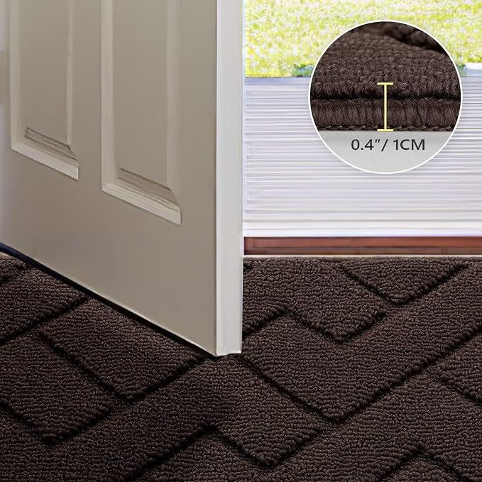 hicorfe Front Door Mat Outside Entrance, Stain and Fade Resistant, Non Slip - Image 4