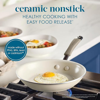 Rachael Ray Cucina Ceramic Nonstick Frying Pan/Skillet, 8.5 Inch Non Stick Open - Image 3