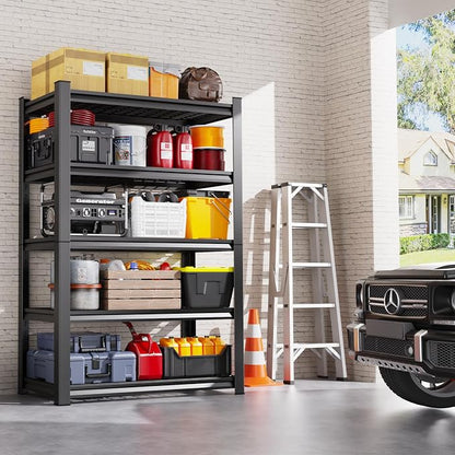 Set of 4 Garage Shelving-3000 lbs 5 Tier Storage Shelves, Adjustable Heavy Duty - Image 2