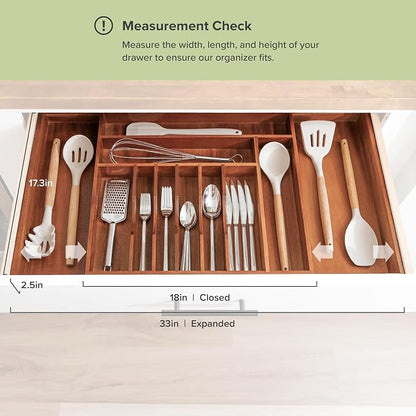 KitchenEdge Premium Silverware, Flatware and Utensil Organizer - Image 4