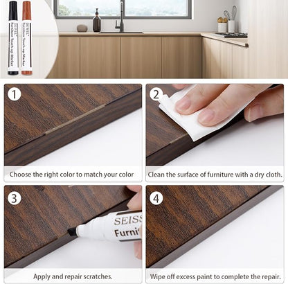 SEISSO Wood Furniture Repair Kit, Wood Filler and Touch Up Markers, - Image 4