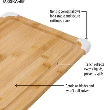 Farberware Nonslip Bamboo Cutting Board - Image 4