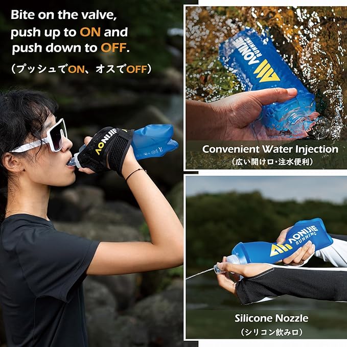 TRIWONDER Running Handheld Water Bottle 17.6oz BPA-Free Hydration Bottle for Running, Marathons & Walking
