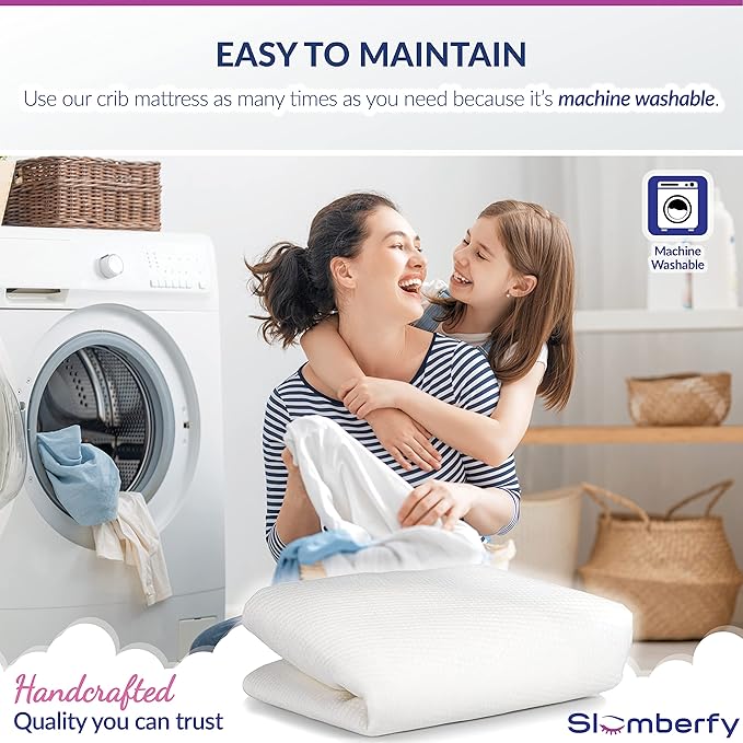 Mini Crib Mattress Protector by Slumberfy, Waterproof and Hypoallergenic Mattress Protector for Babies and Toddlers, Made of Bamboo Material -27x39 inches