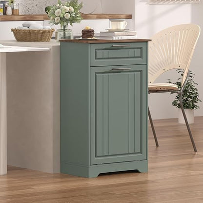 Single 10 Gallon Tilt Out Trash Can Cabinet - Image 7