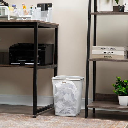 Mind Reader Mesh Trash Can, Square Wastebasket - Image 2