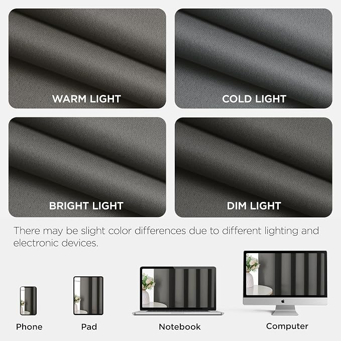 Joydeco Blackout Patio Sliding Door Curtains 84 Inches Long, Grommet Privacy - Image 8
