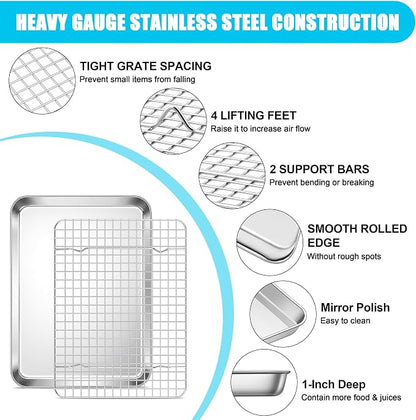 E-far Stainless Steel Baking Sheet - Image 3
