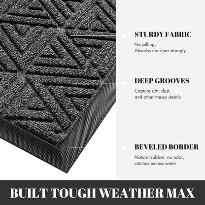 Yimobra Extra Large Door Mat 60x32, All-Weather Waterproof Non-Slip Welcome - Image 4