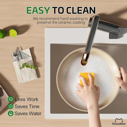 23 Pcs Pots and Pans Set Non Stick, Ceramic Cookware Set Non Toxic - Image 7