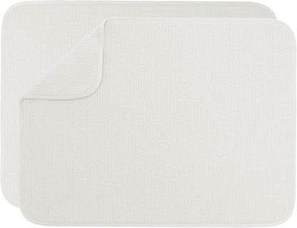 S&T INC. Dish Drying Mat XL 2 Pack, 18” x 24”, Absorbent Microfiber Kitchen by STINC